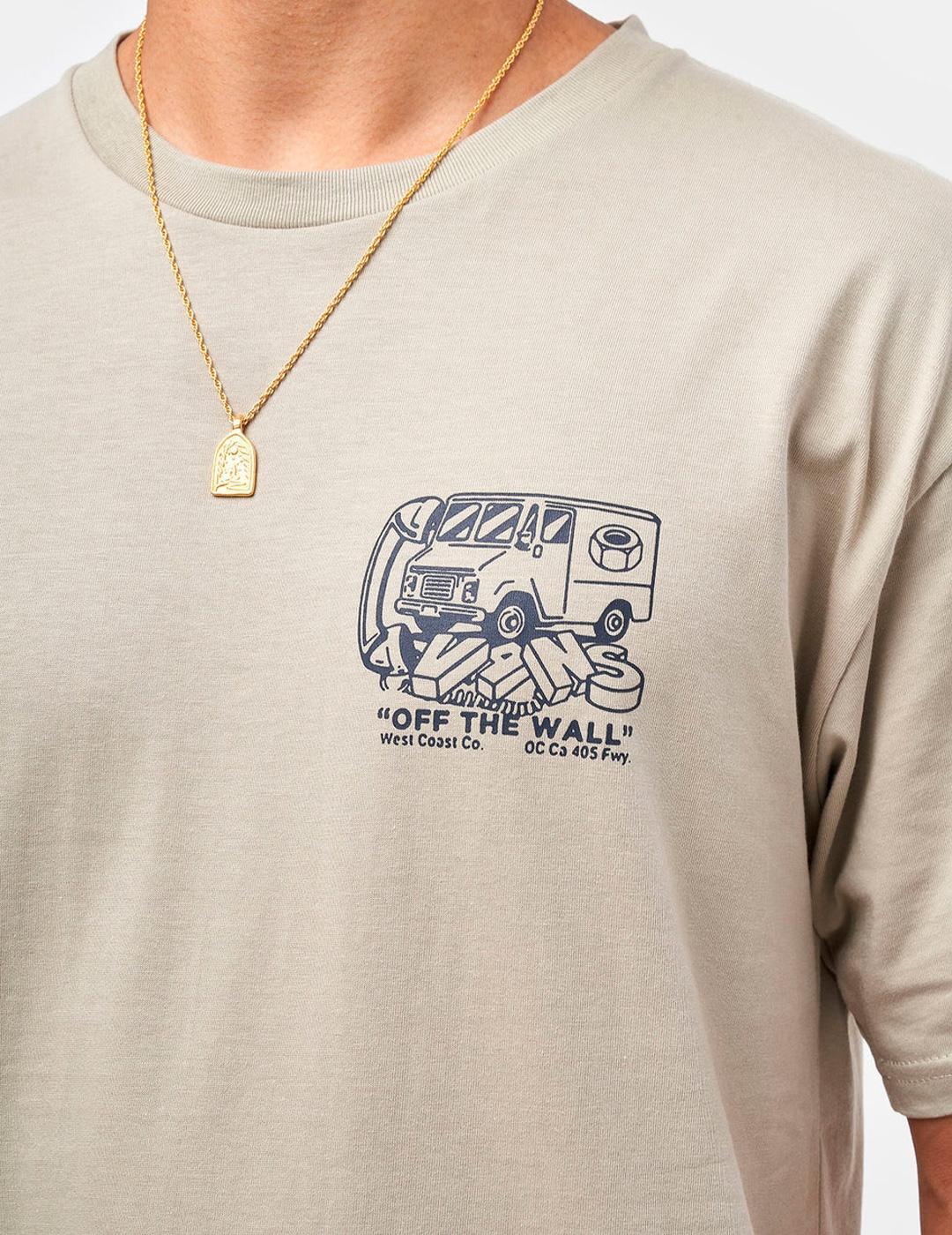 T-shirt pour homme Vans beige. 2/5