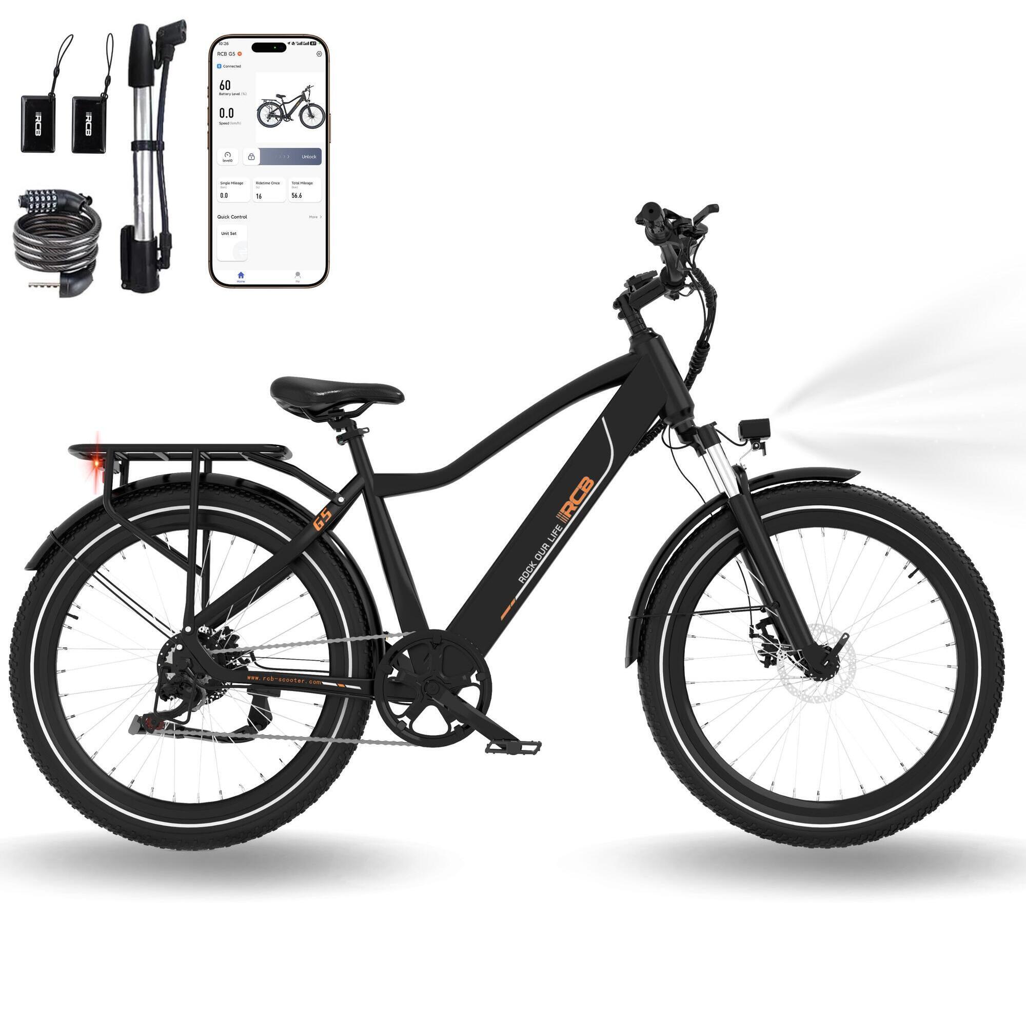 RCB Elektrokolo 27.5", 13Ah baterie, dojezd 50 km, APP a NFC – RCB G5