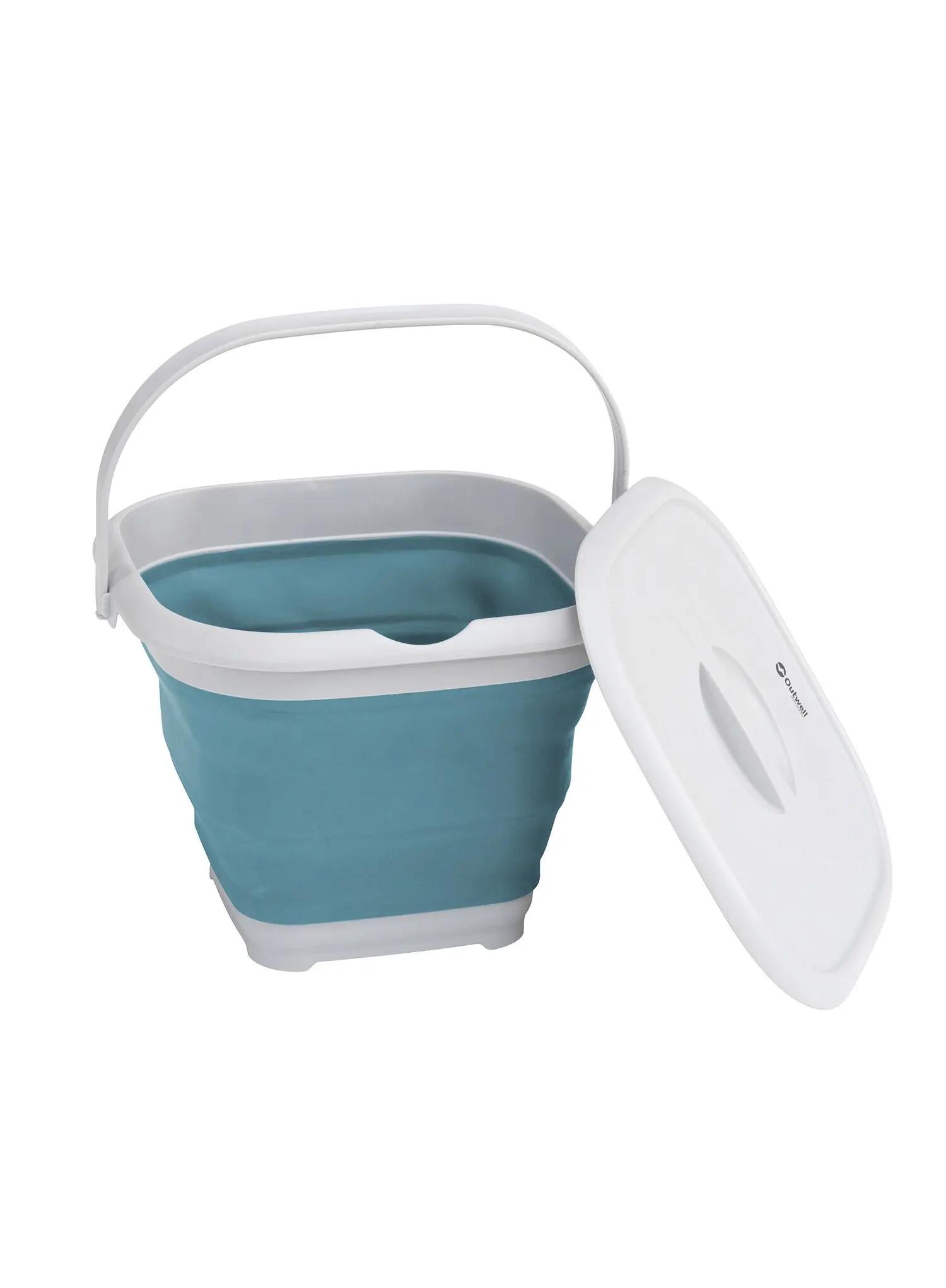 Wiadro Outwell Collaps Bucket Square w/lid - classic blue 2/6
