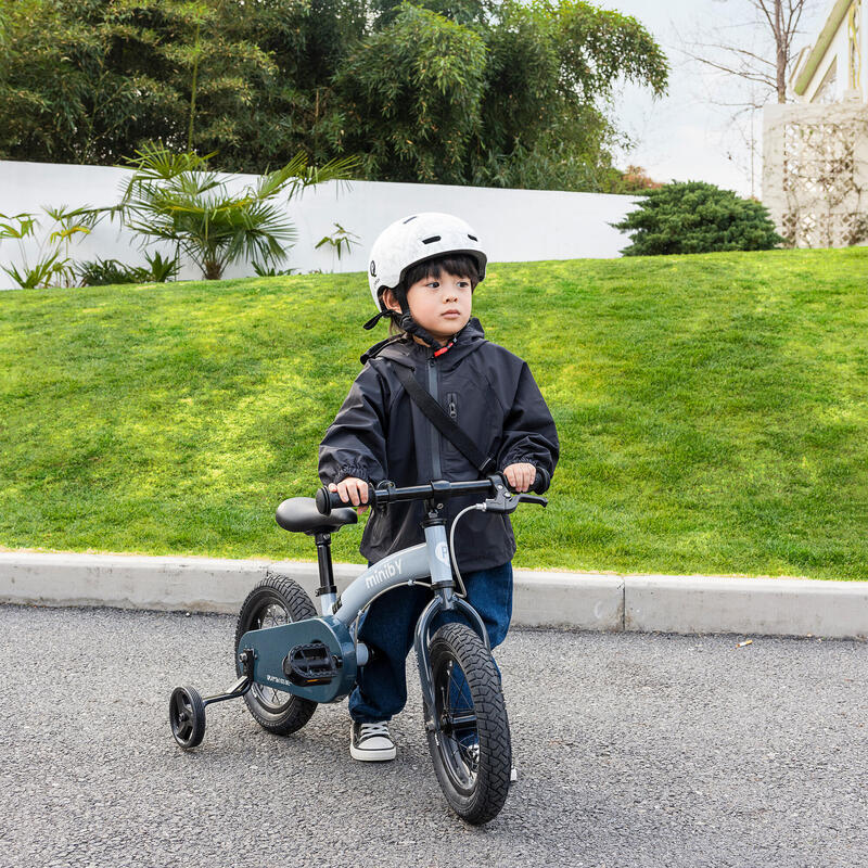 Qplay Miniby Vélo enfant 14 pouces - 3 en 1 - vélo d'équilibre - Crème