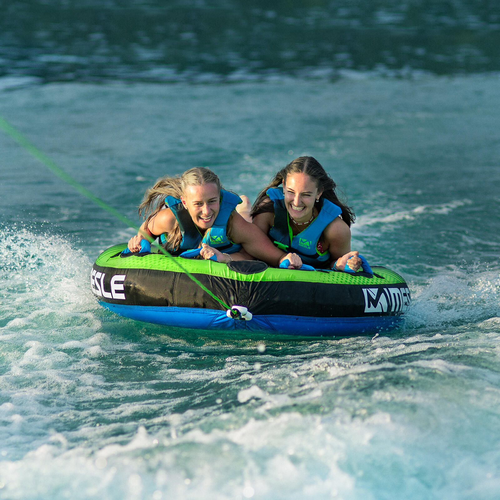Pack Bouée Tractée Vapor avec Corde 2 Personnes Gonflable Bateau & Jet Ski 5/6