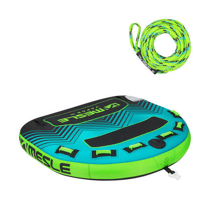 Pack Bouée Tractée Vapor avec Corde 3 Personnes Gonflable pour Bateau