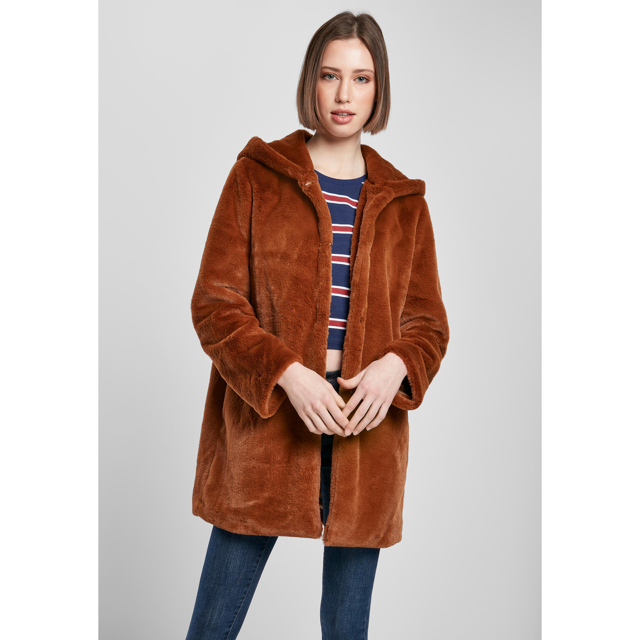 Urban Classics Ladies Leo Teddy Coat Manteau Femme Urban Classics Ladies Leo Teddy Coat Manteau Femme