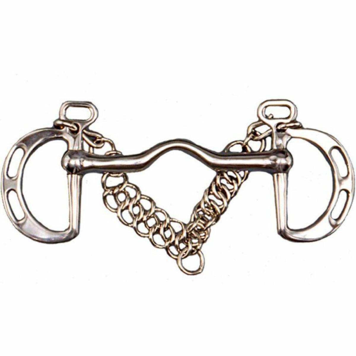 TATTINI Spaans bit voor rechte paarden met tong en ringen Tattini