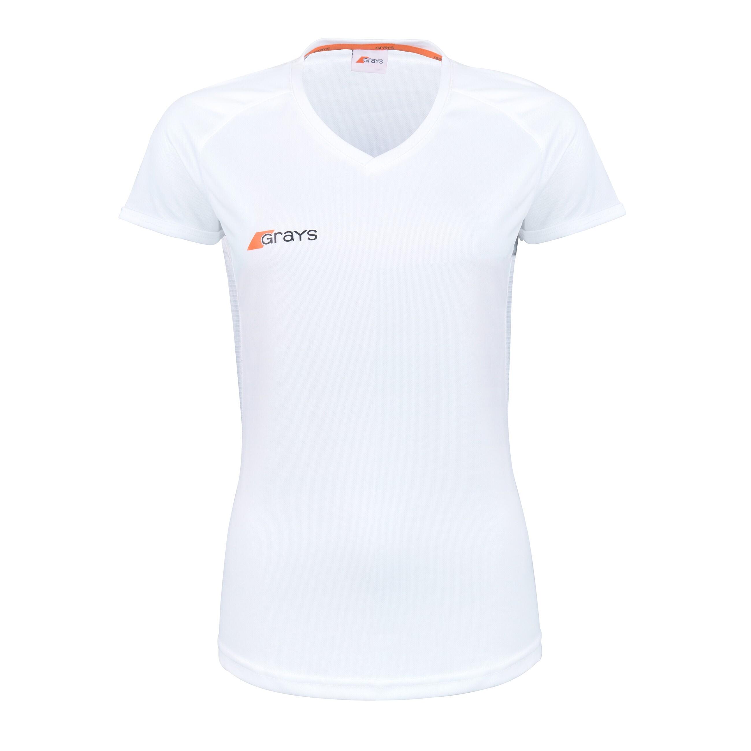 Grays - Maillot Femme Grays Hockey Apex 650 - Maillot Manches Courtes - Blanc - 40 M - Decathlon