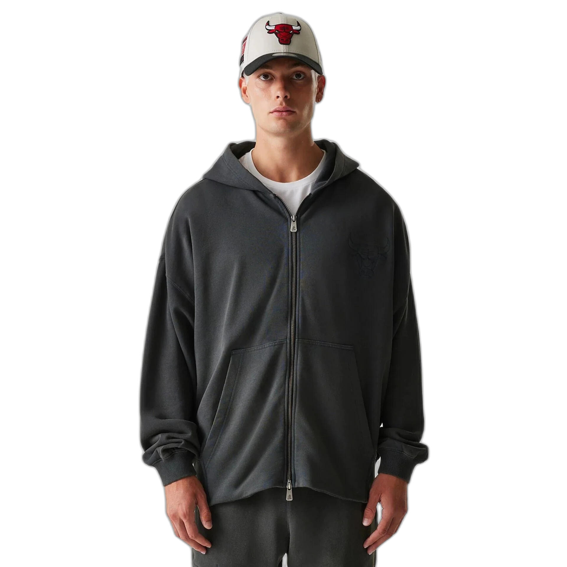 NEW ERA Felpa full zip Chicago Bulls Washed