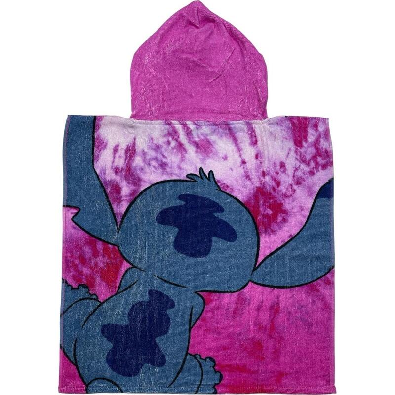 Poncho, Disney, Lilo si Stitch, 100% bumbac, 55x110cm, Roz
