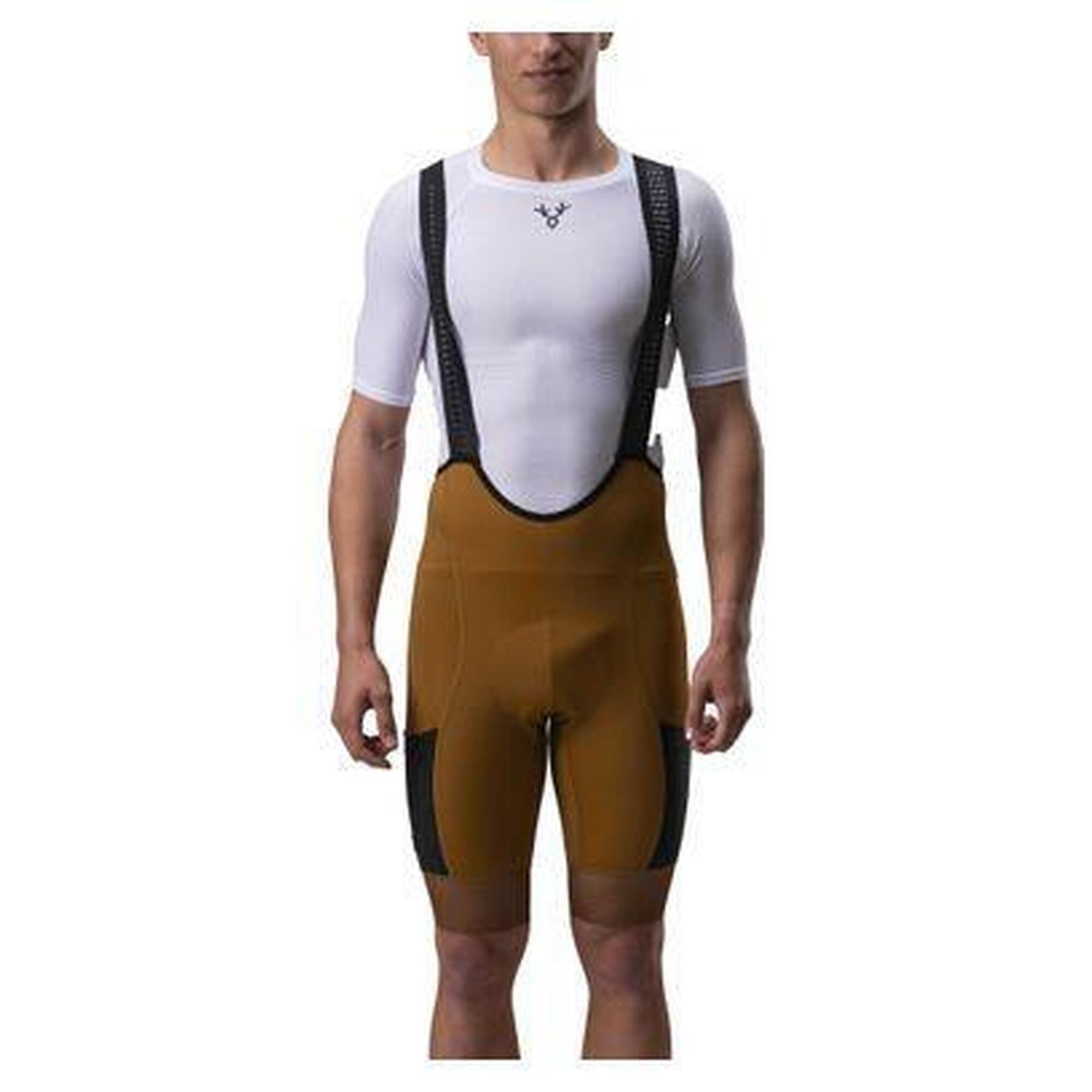 Lebram - Cuissard Court Lebram Glières Cargo Bistrot Moutarde - Cuissard De Vélo - Marron - 38 S - Decathlon