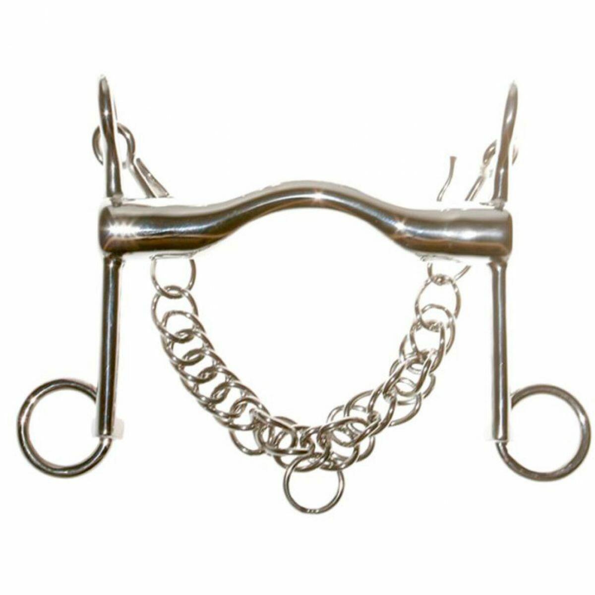Bocado de brida para caballos con lengüeta y cadena de freno Tattini 1/1