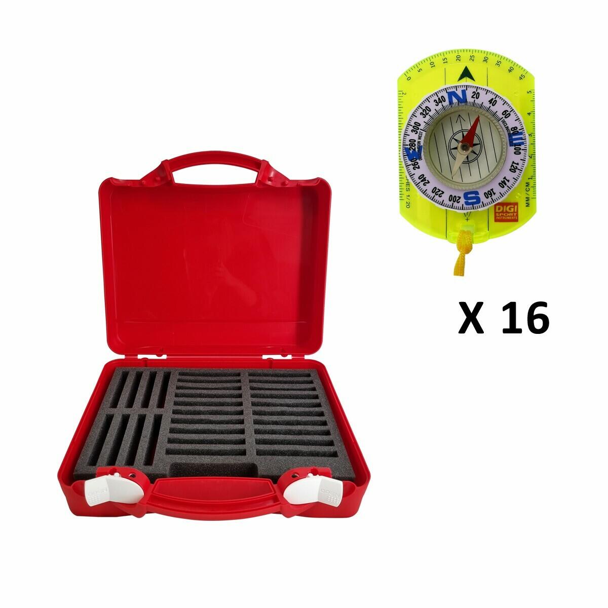 DIGI SPORT Set van 16 schoolkompassen Digi Sport Instruments