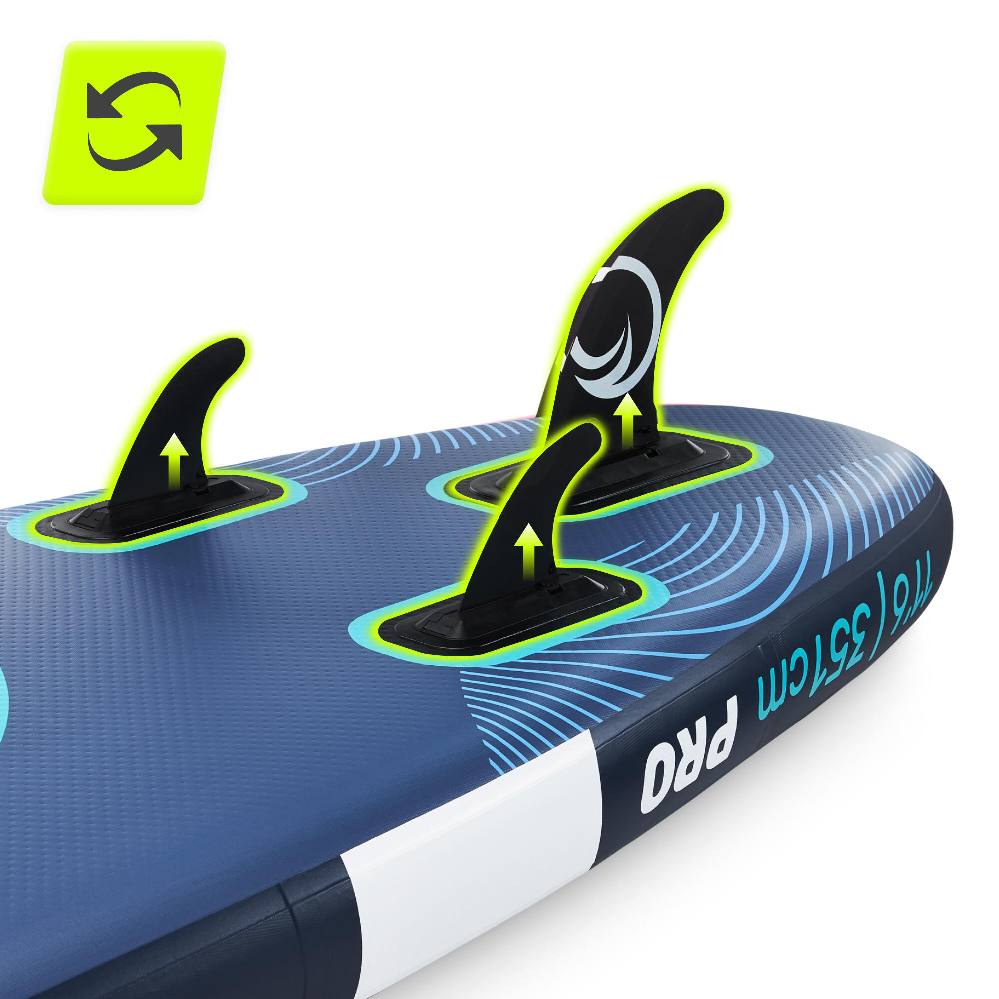 Deska SUP PRO stand up paddle pompowana do pływania all-round TSUNAMI T12 350cm 2/7