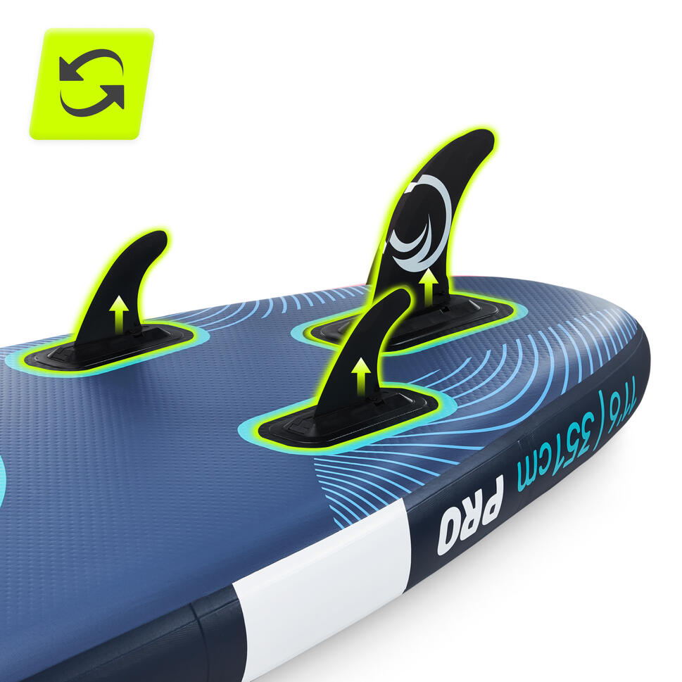 Deska SUP PRO stand up paddle pompowana do pływania all-round TSUNAMI T12 350cm