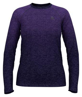 Maglia running donna Odlo Essentials Seamless manica lunga — Blu scuro