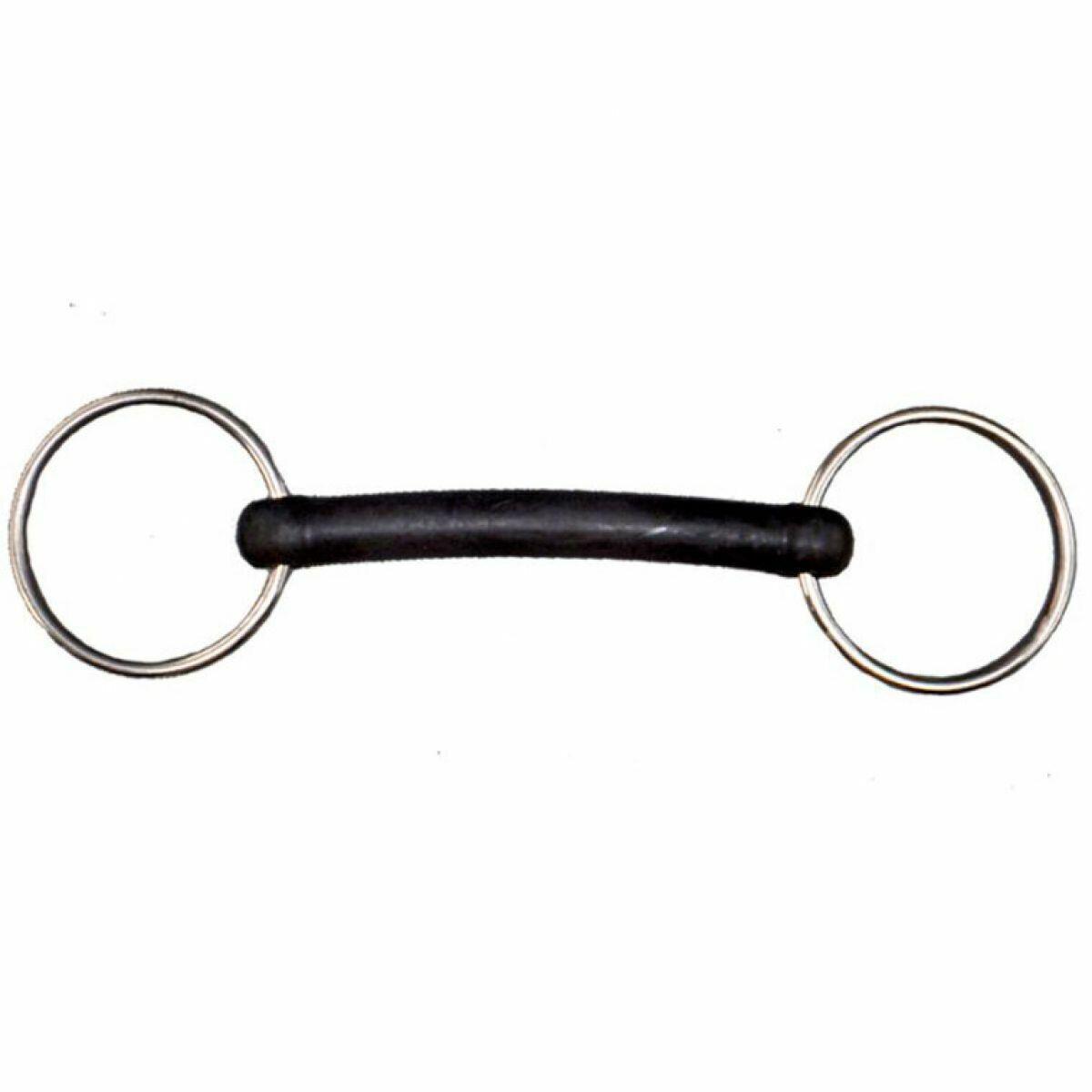 TATTINI 2-rings roestvrijstalen paardenbit met zacht rubber Tattini