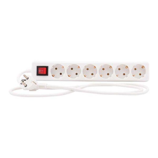 Prise de table Ac 6 contacts 1,5 m avec RA et interrupteur 2/2