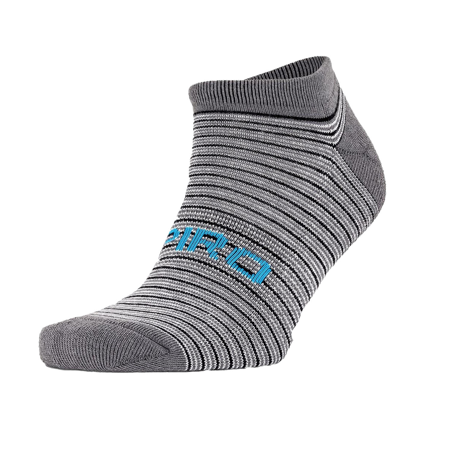 Unisex Adult Striped Socks (Pack of 3) (Grey/Blue/Black) 2/2