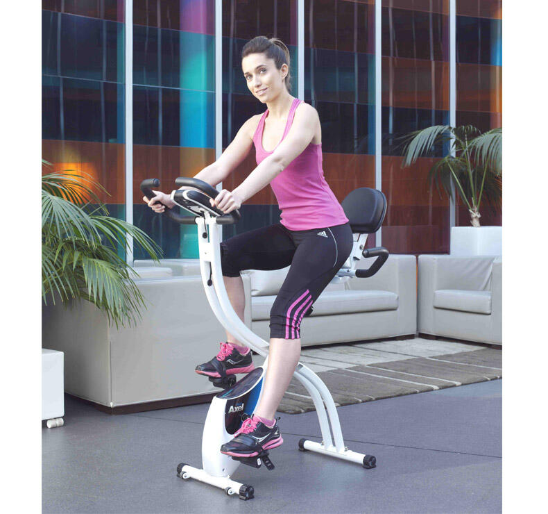 Bicicleta Estática ION Fitness AXEL Plegable con Respaldo y Monitor LCD 3/8