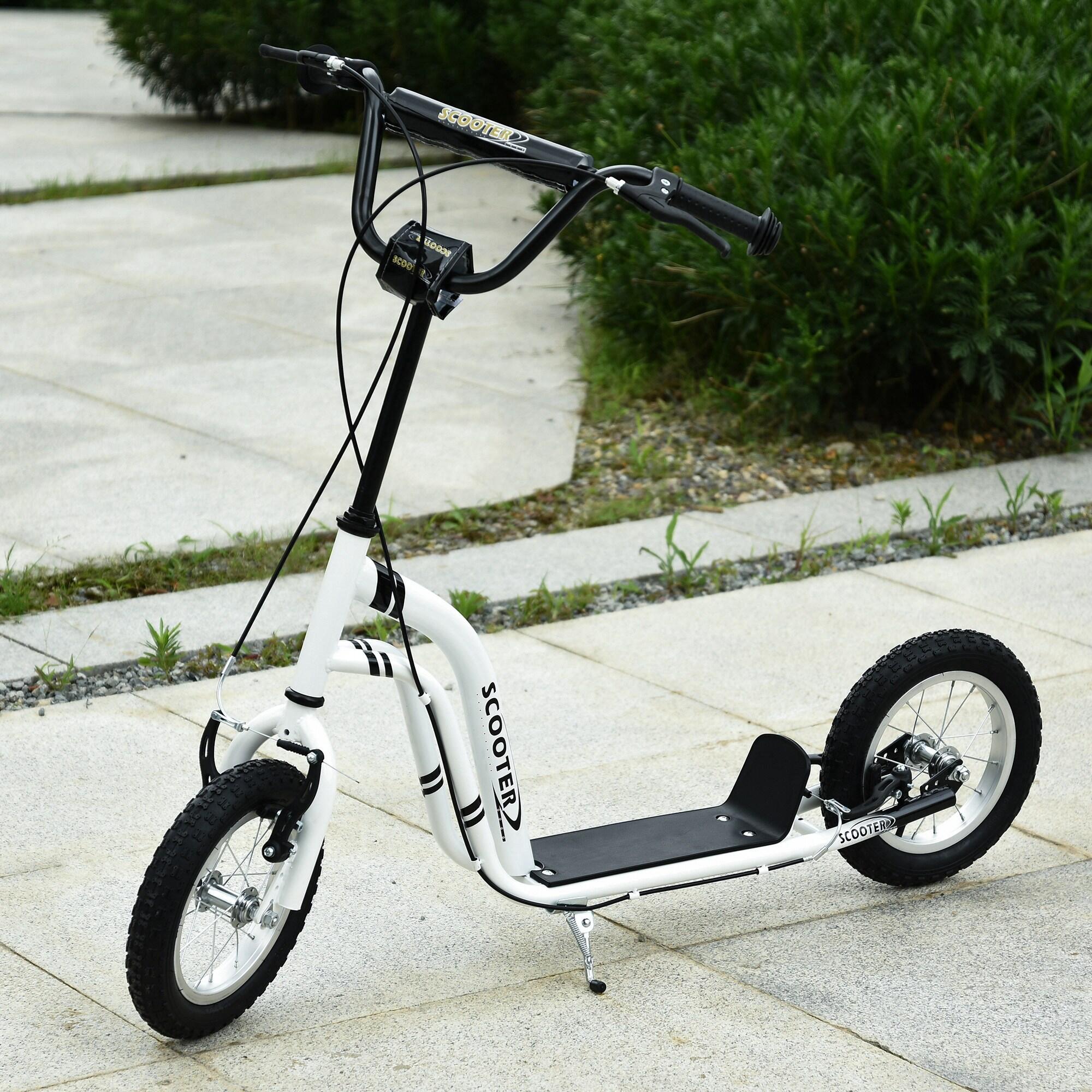 Trotinete 120cmx58cmx80-85cm branco HOMCOM 2/6