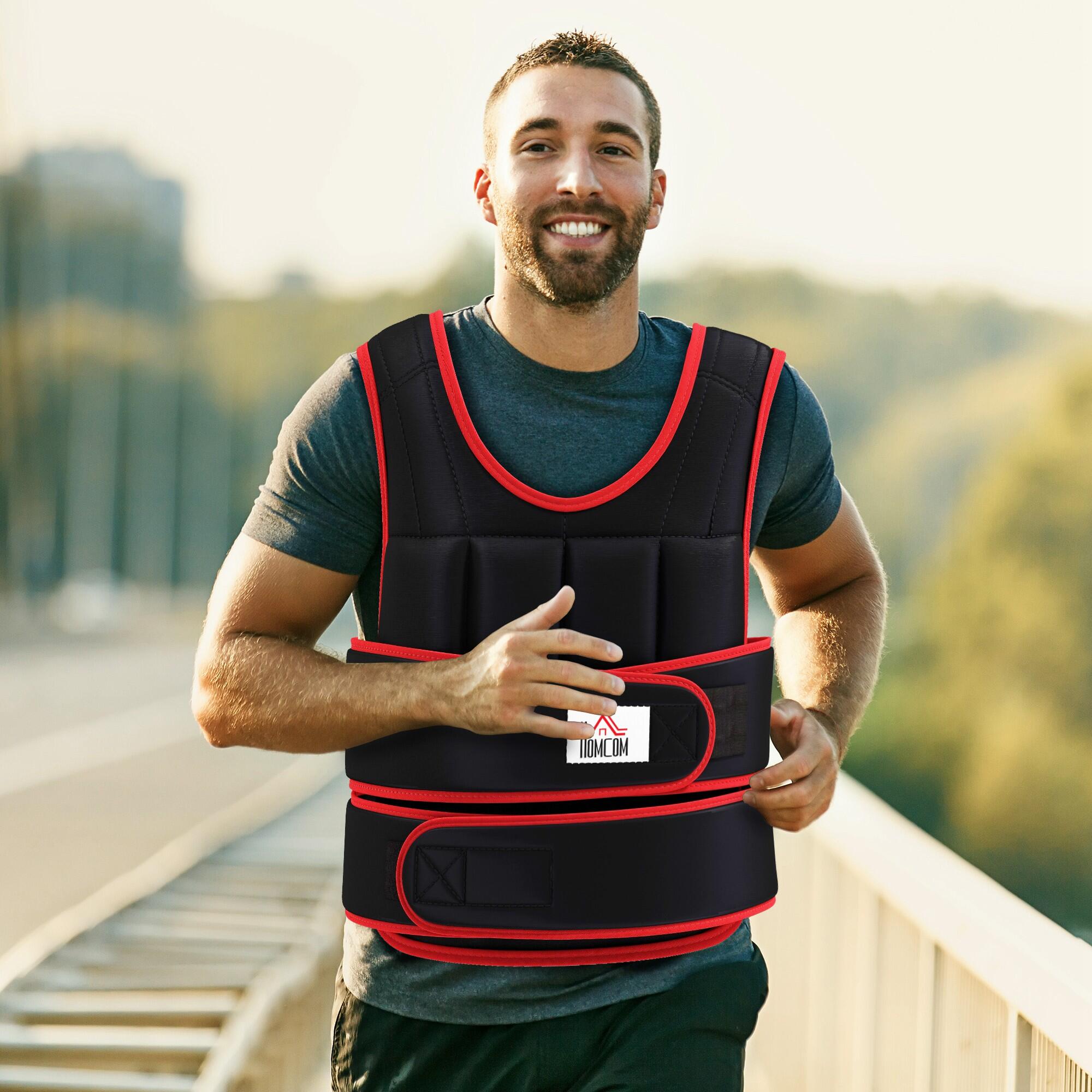 Gilet lesté de 20 kg, avec double sangle réglable, pour musculation et fitness. 3/9