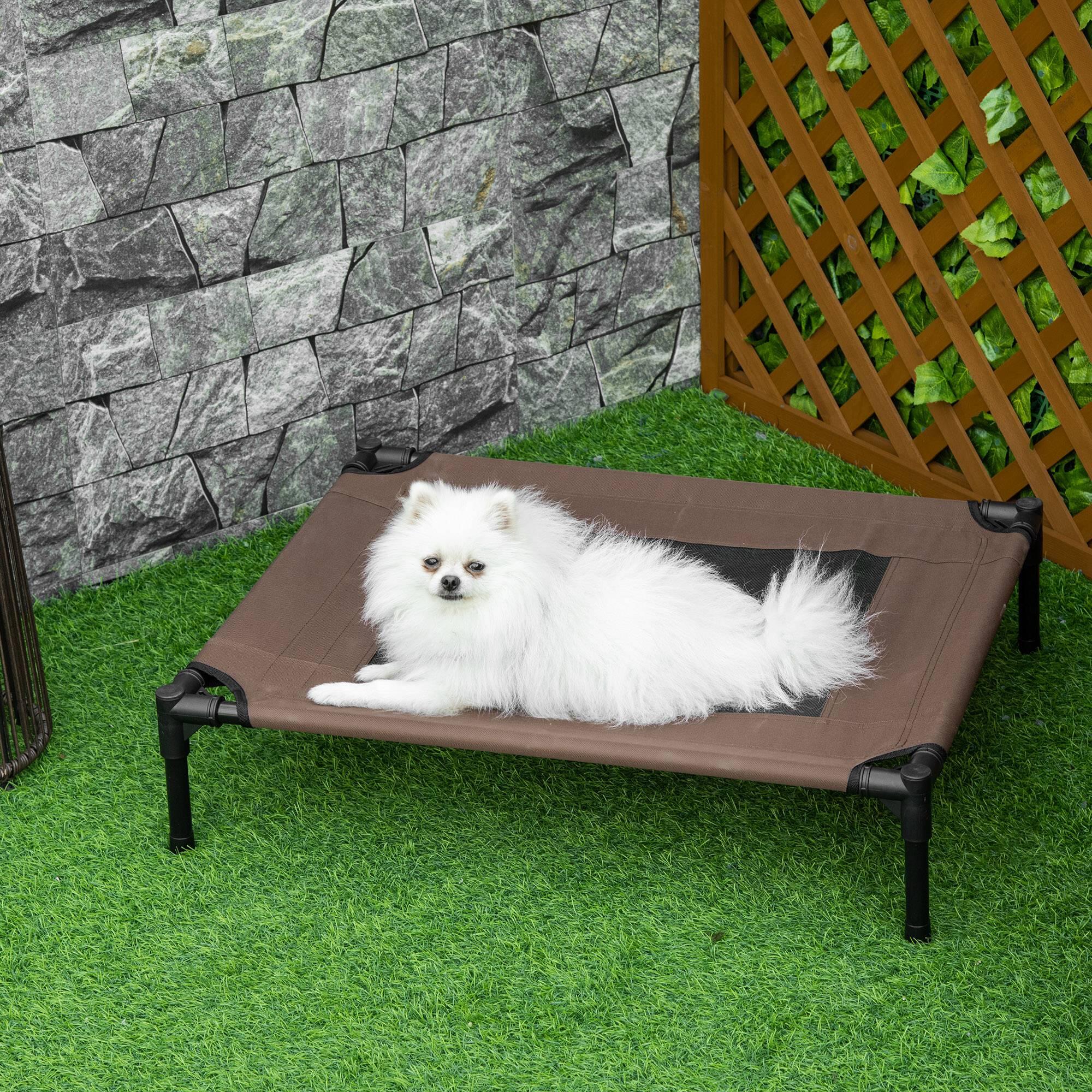 Cama Elevada para Perros PawHut 76x61x18 cm Marrón 5/6