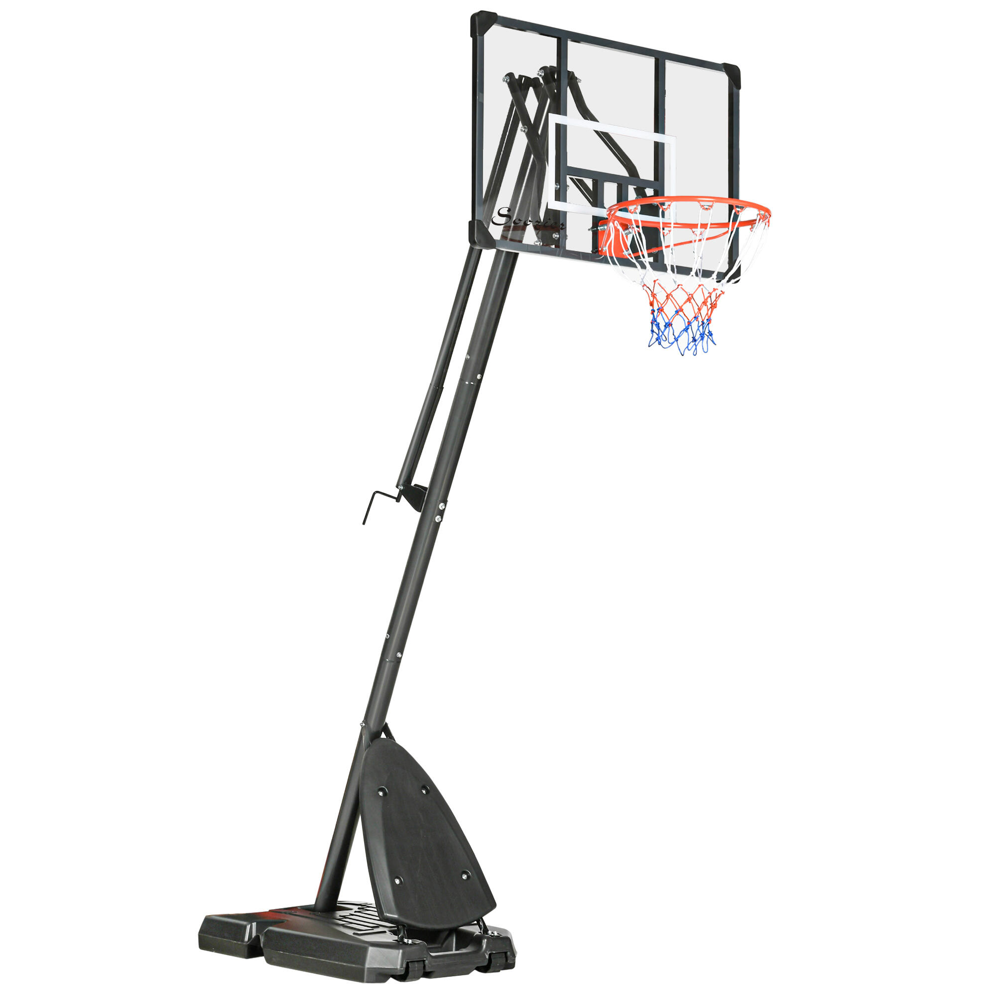 Tabela de Basquetebol SPORTNOW 111x70,5x293-350 cm Preto