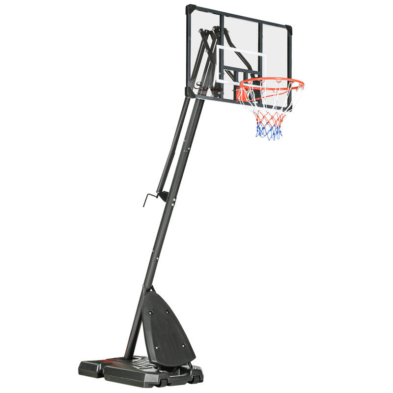 Tabela de Basquetebol SPORTNOW 111x70,5x293-350 cm Preto