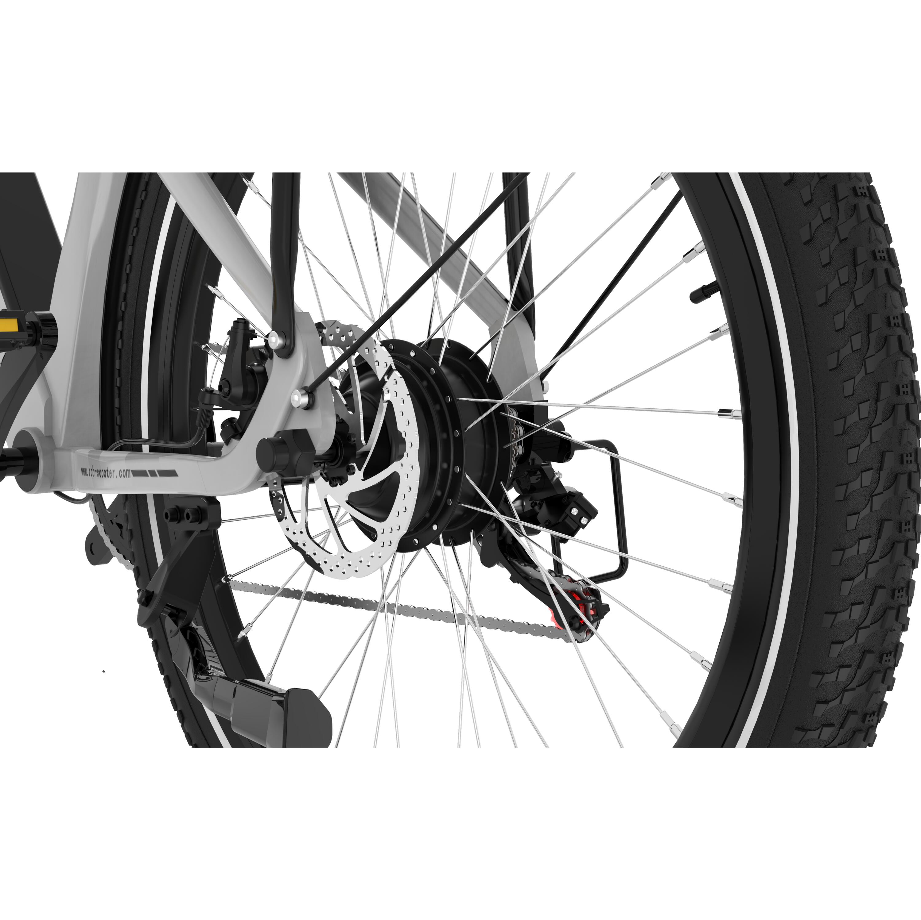 Electric City Bikes G5, E-bikes 27.5",APP&NFC,SILVER 3/8
