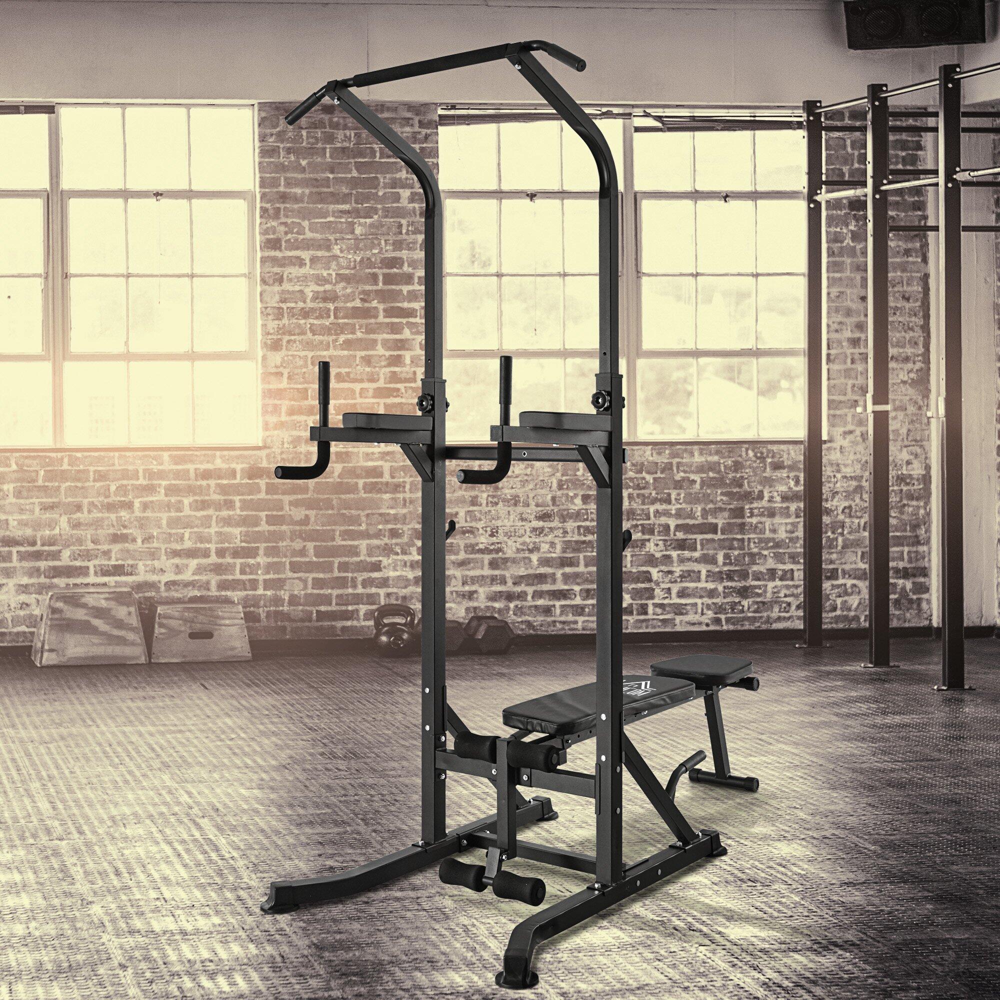 Estación de Musculación HOMCOM 99x178x230 cm Negro 2/6