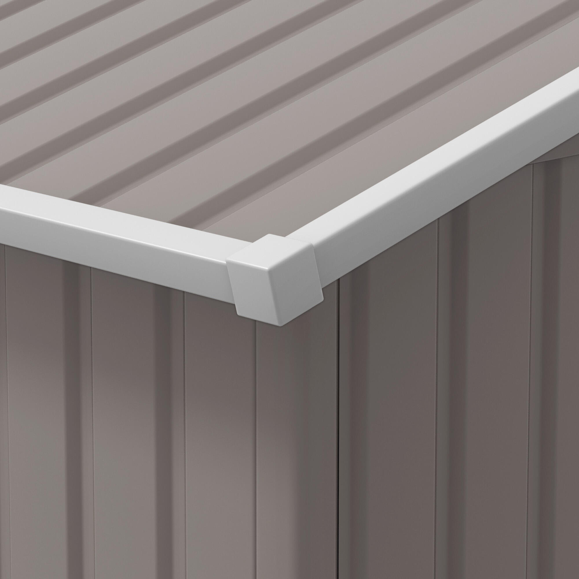 Abrigo de armazenamento Outsunny 340x386x200 cm cinza claro 4/6