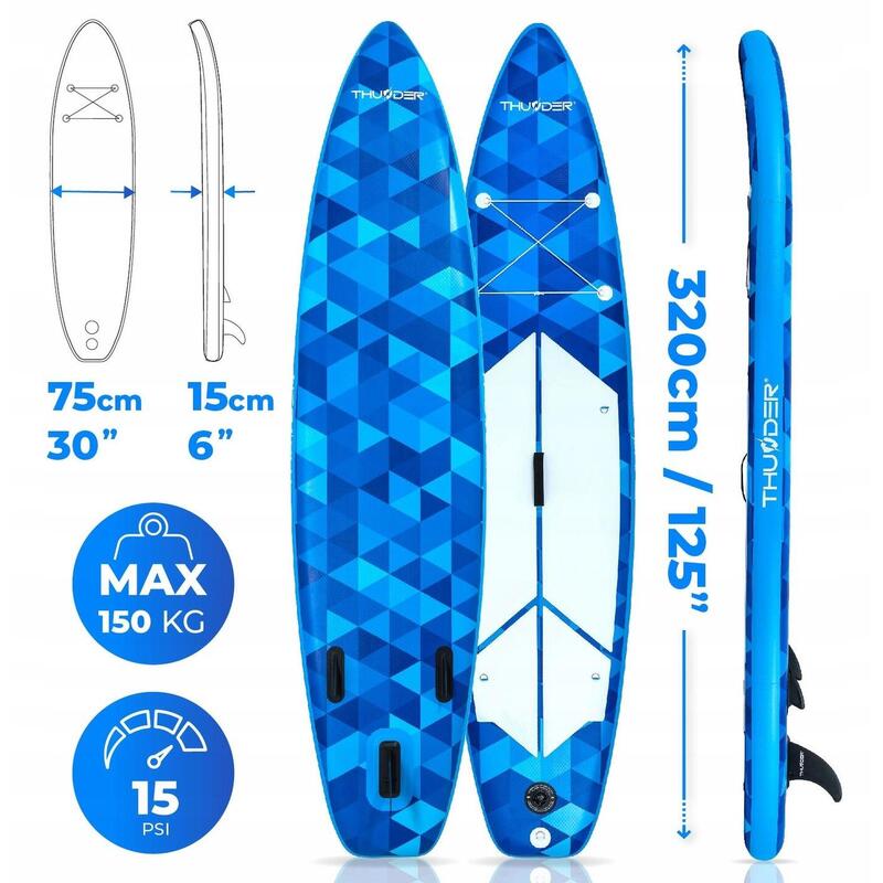 Felfújható SUP deszka kiegészítők THUNDER NION 320 cm