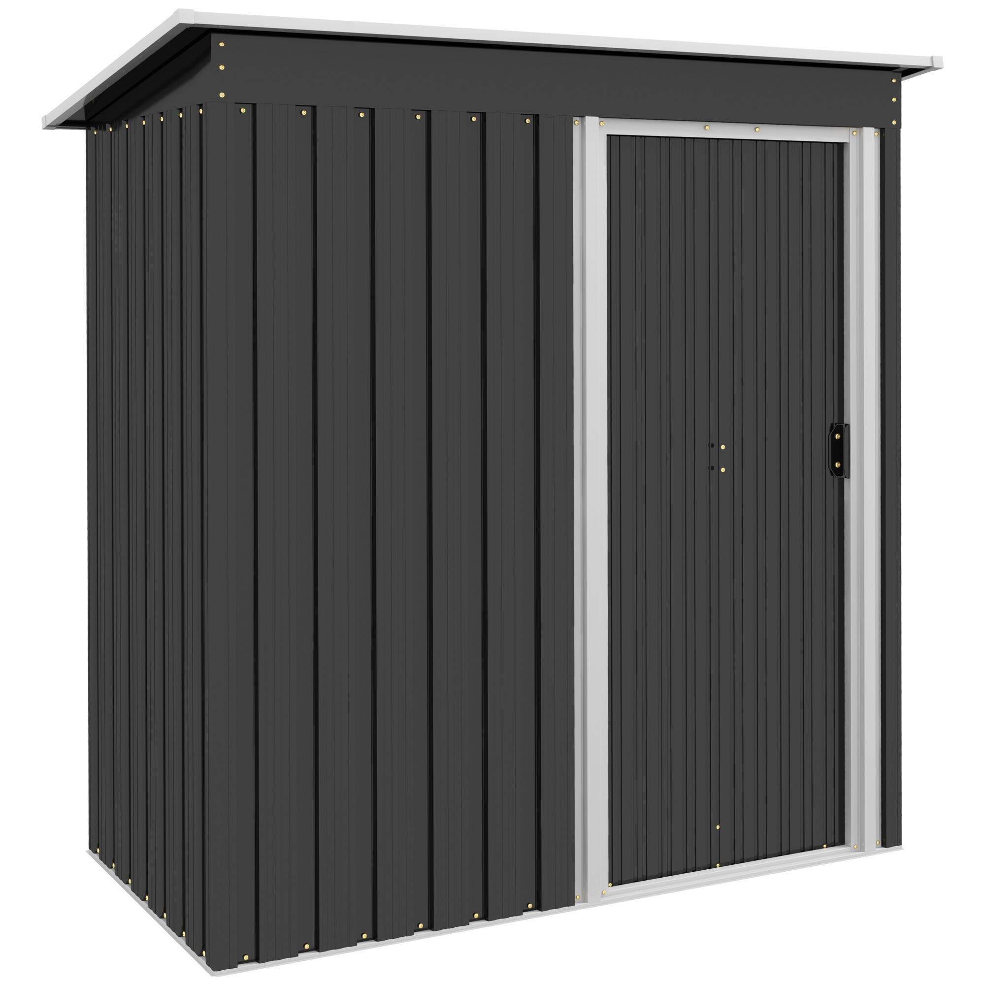 Cobertizo de Jardín Outsunny 163x89x182 cm Negro 1/7