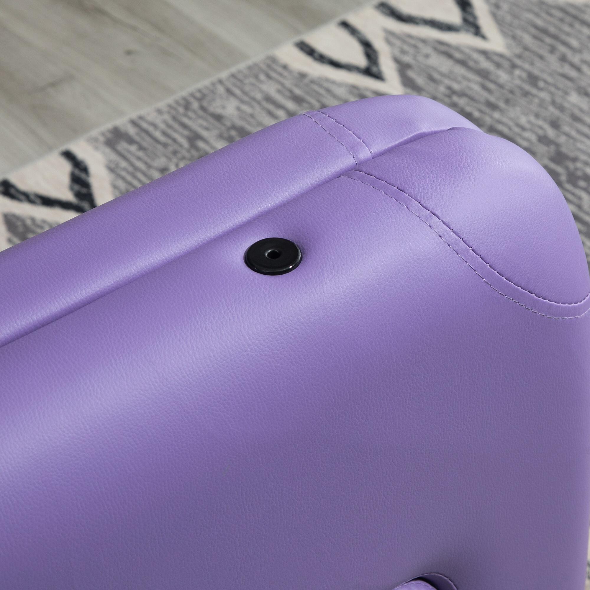 Marquesa de Massagem Dobrável homcom 182x60x61-88 cm Roxo 5/6
