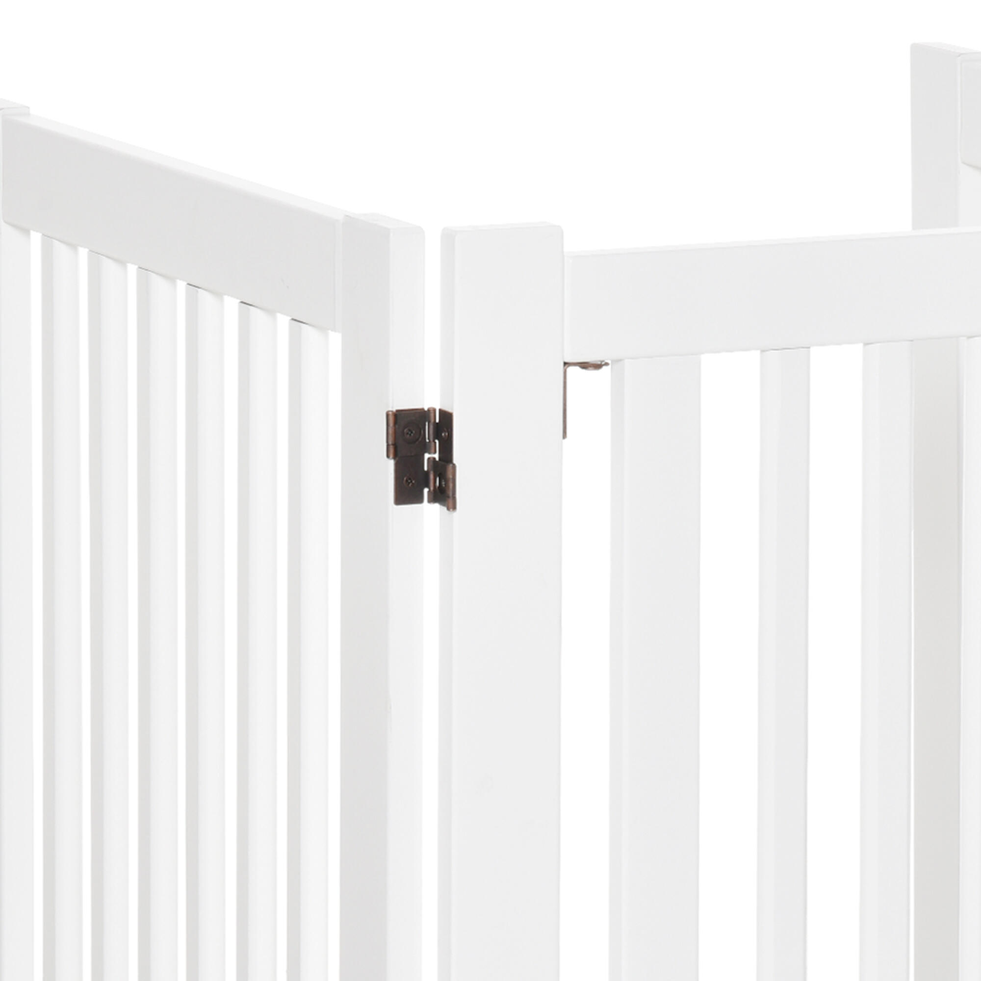 Barrera para Perros PawHut 155x35.5x76 cm Blanco 4/6