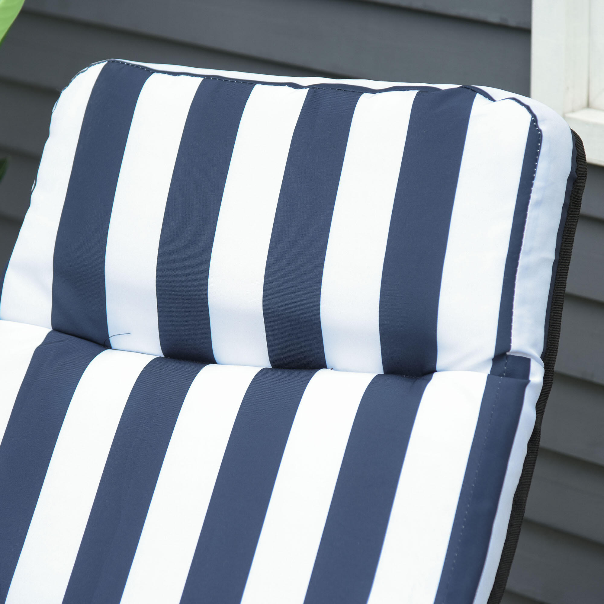 Outsunny Conjunto de 2 Cadeiras de Praia 60x75x102cm Azul Branco 5/6