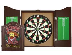 Equinox Dartboard Cabinet Set Pegasus - Comprend 6 fléchettes