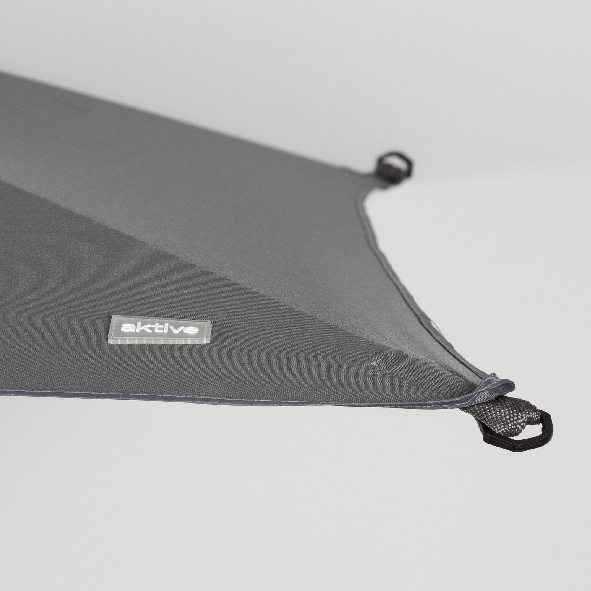 Aktive Parasol de jardin carré 175x175 cm gris avec mât inclinable 5/7