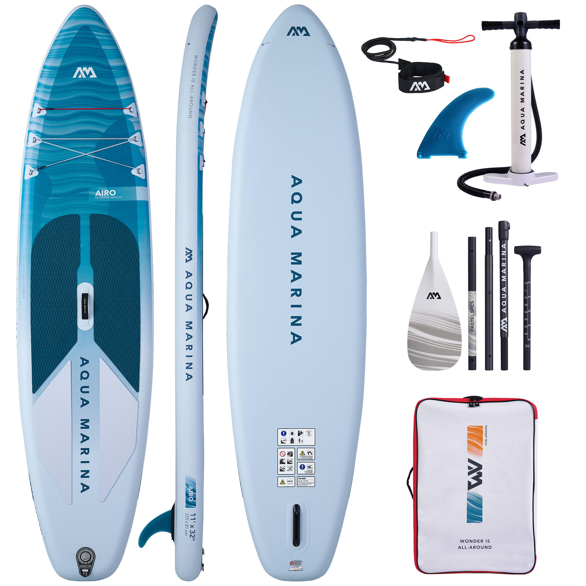 AQUA MARINA Aqua Marina Airo 11'0" Compact Lichtgewicht Opblaasbaar Sup Board
