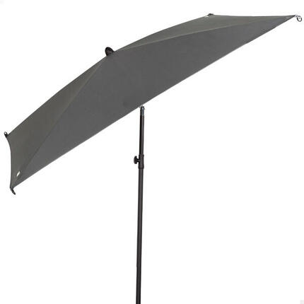 Aktive Parasol de jardin carré 175x175 cm gris avec mât inclinable