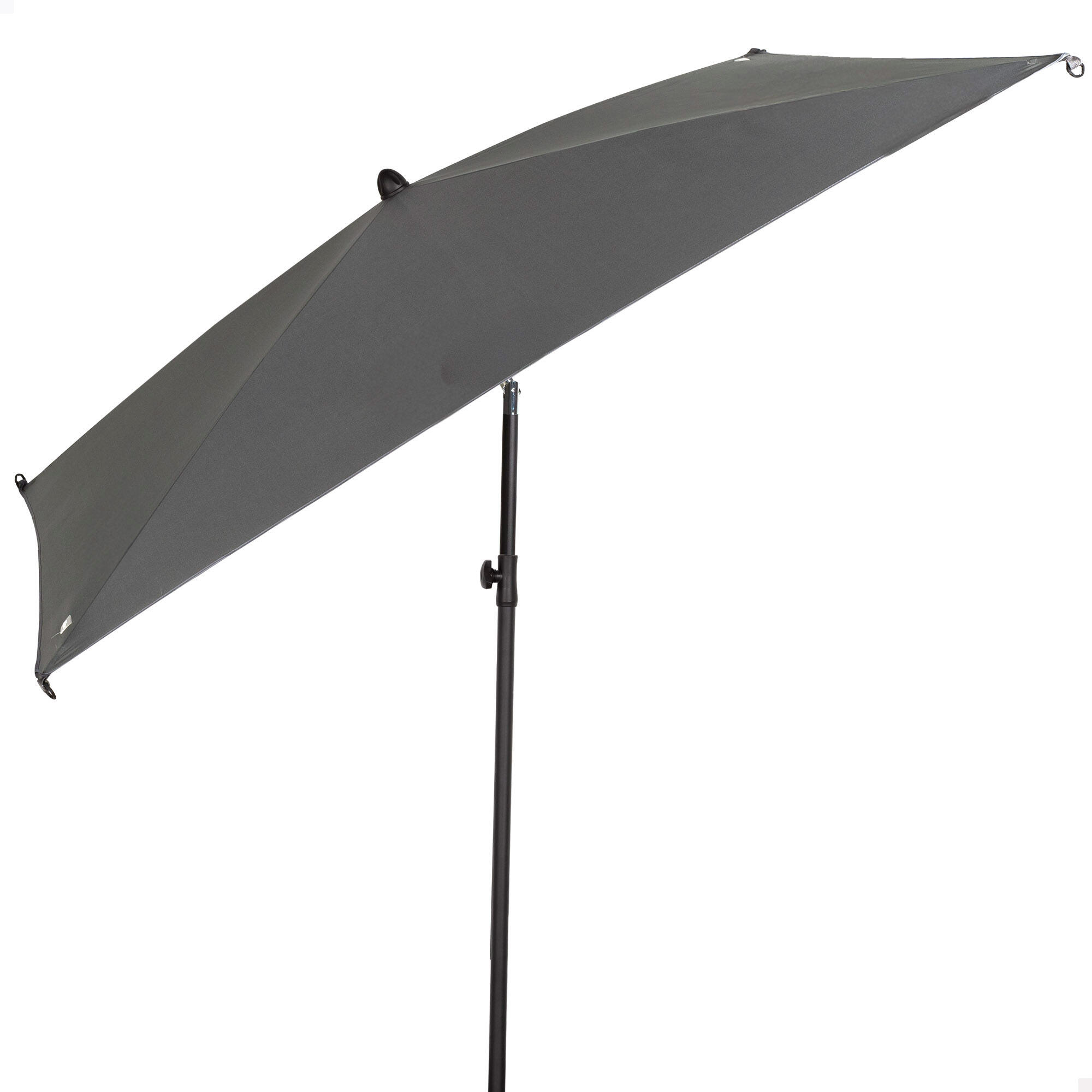 Aktive Guarda-sol de jardim quadrado 175x175 cm cinza com haste basculante