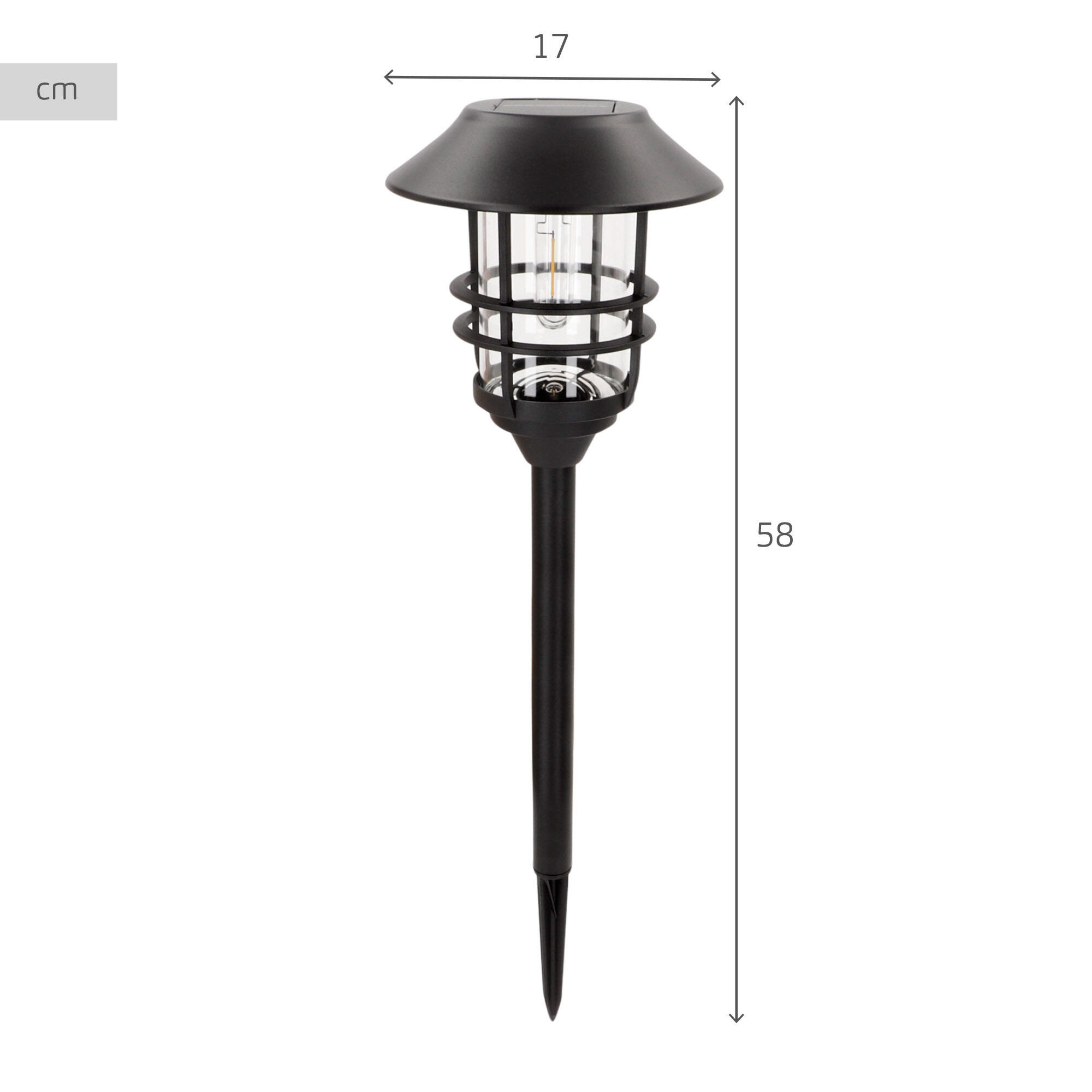 Aktive Conjunto de 4 balizas solares LED luz quente 6 lúmens IP44 4/7