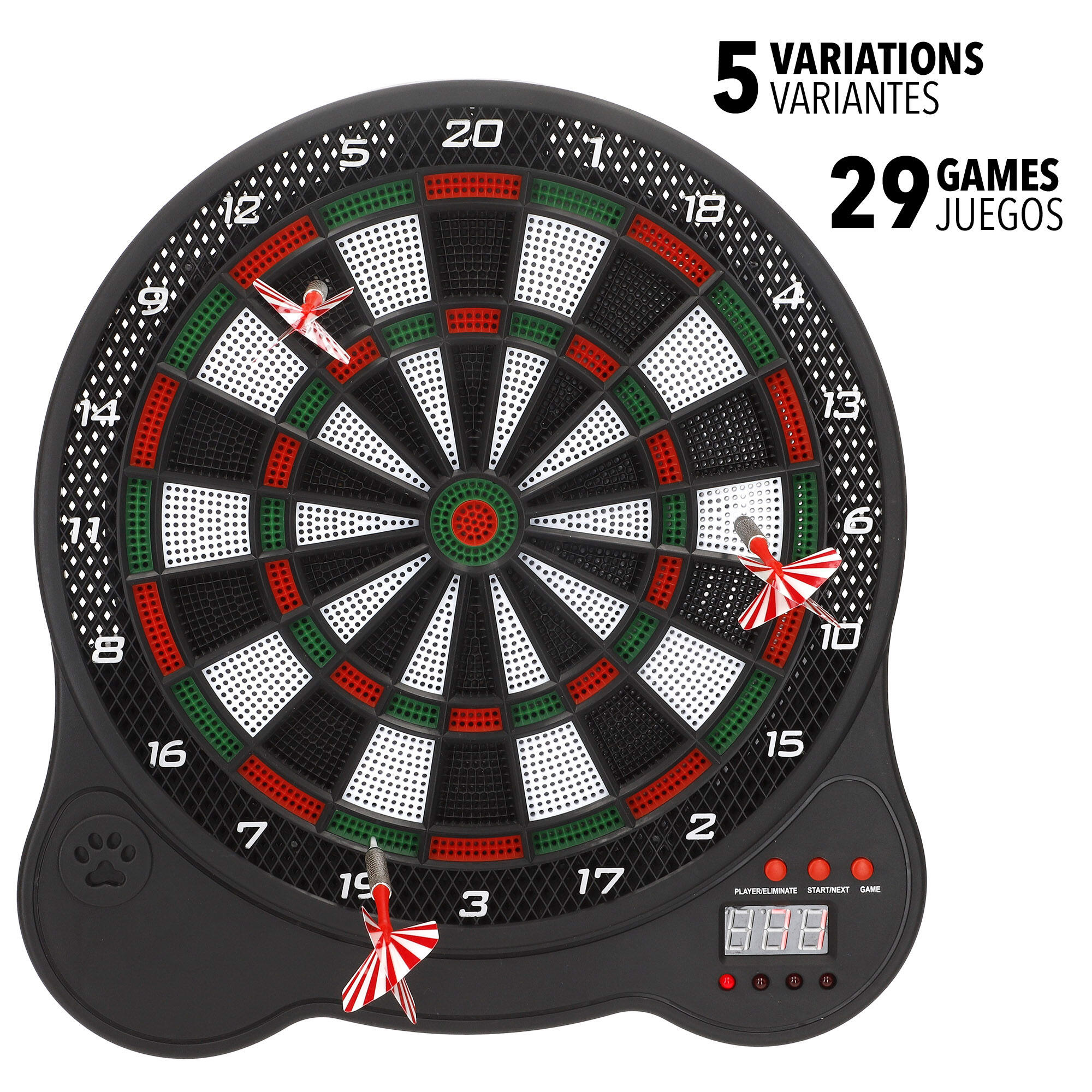 Jeu de fléchettes électronique avec écran, 29 jeux et 3 fléchettes Aktive 7/7