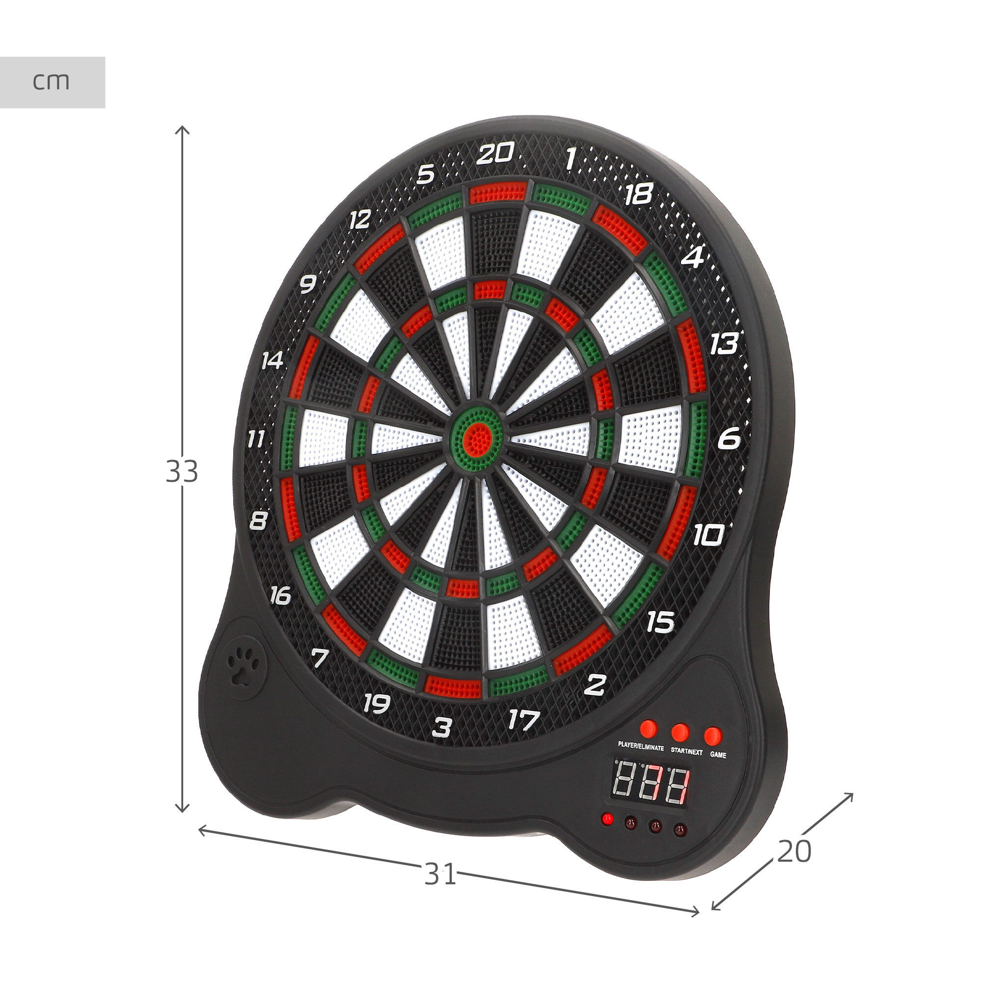Jeu de fléchettes électronique avec écran, 29 jeux et 3 fléchettes Aktive 4/7