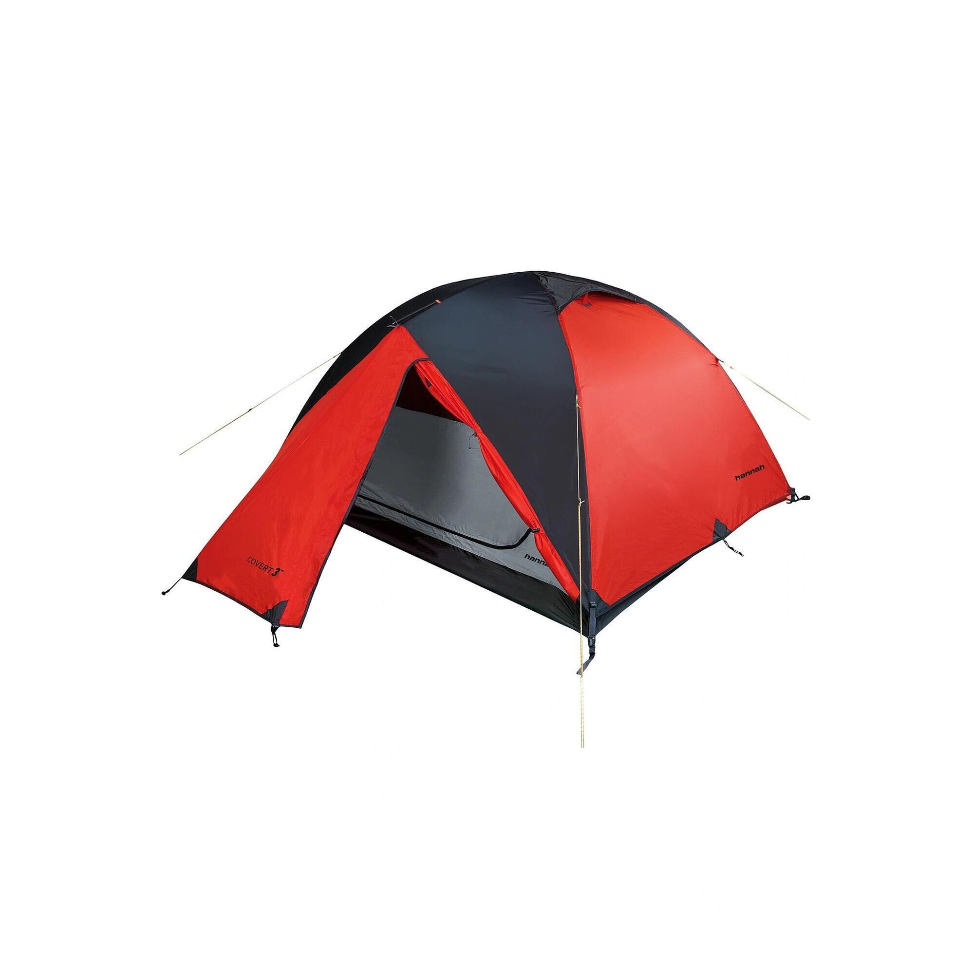 Hannah - Hannah 3 Man Tent Covert 3 Ws - Tente - Gris|rouge - 3 Places - Decathlon