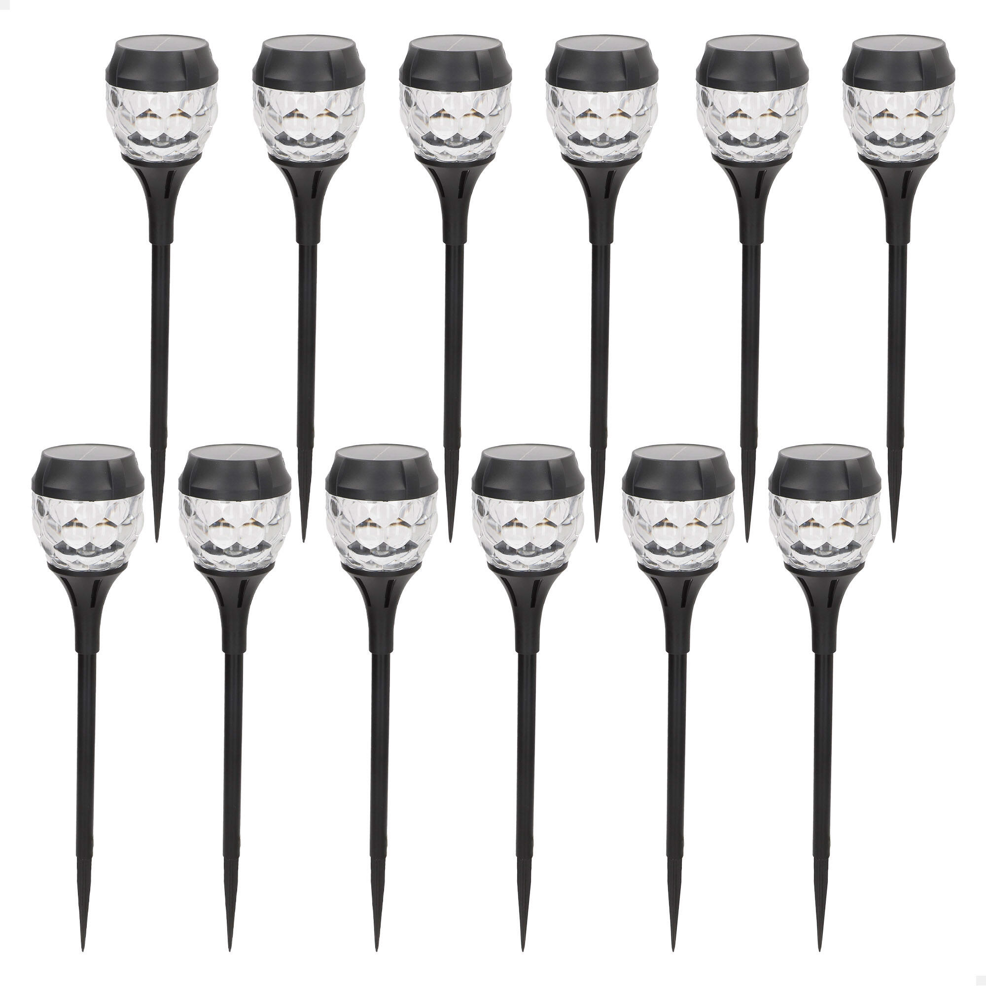 Aktive Lot de 12 balises solaires LED 5-10 lumens avec projection décorative 1/7