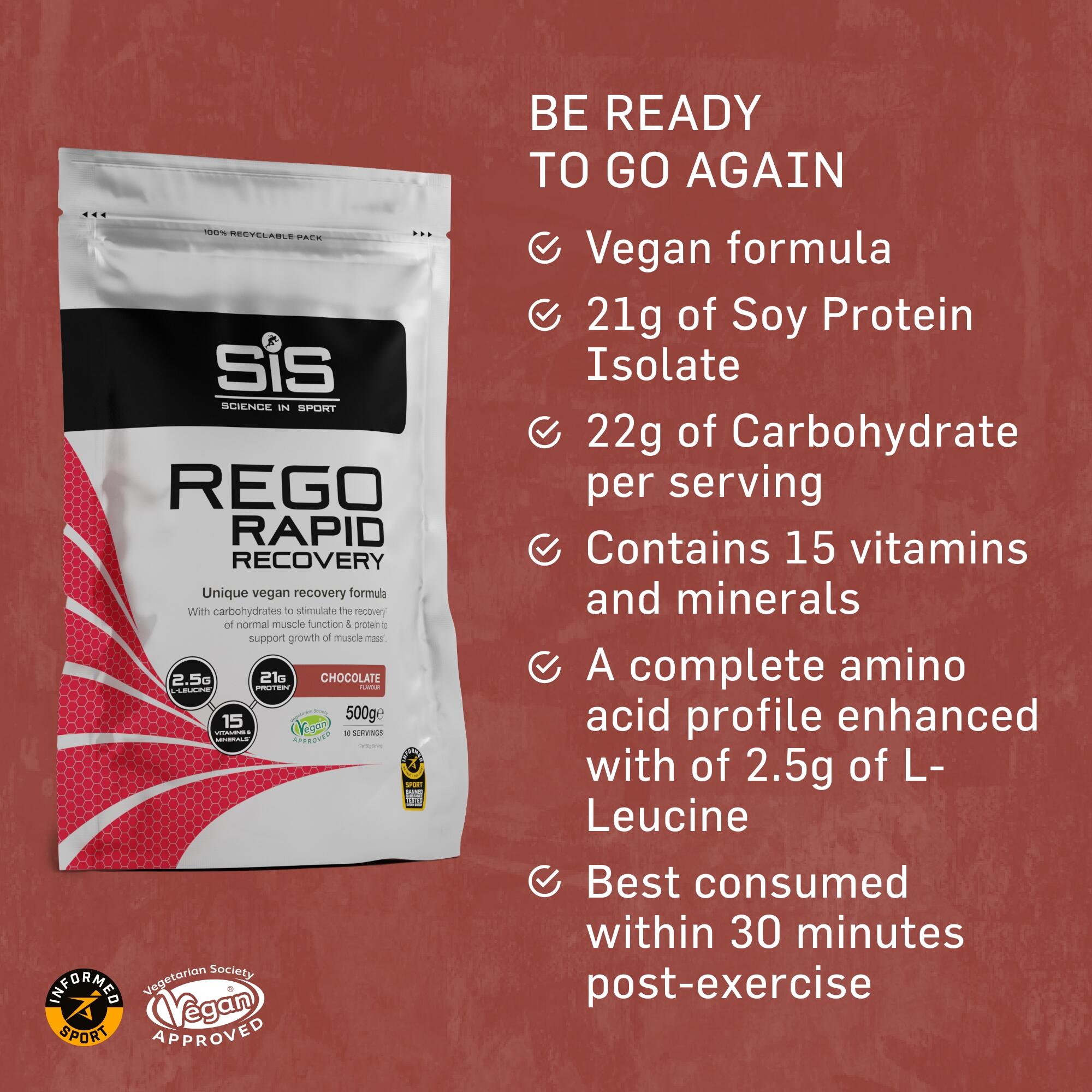 REGO Rapid Recovery - 21g Protein - Chocolate - 500g 2/7