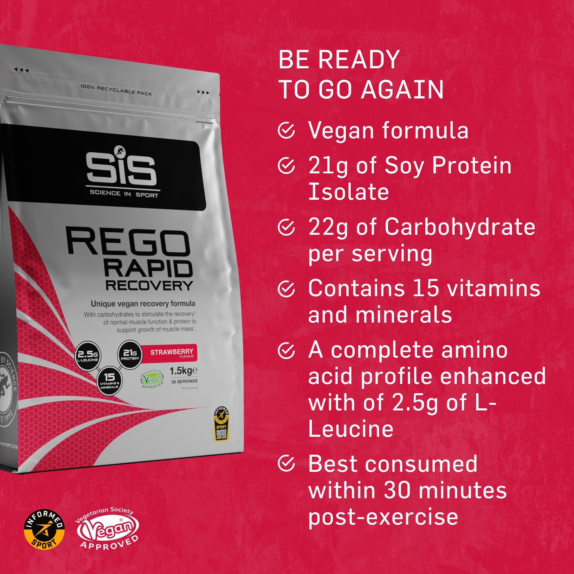 SIS REGO Rapid Recovery (1500g) Strawberry - Intra e post allenamento 2/7