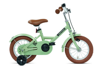 Nogan Dutchy Kinderfahrrad - 12 Zoll - Grün - Inklusive Stützräder
