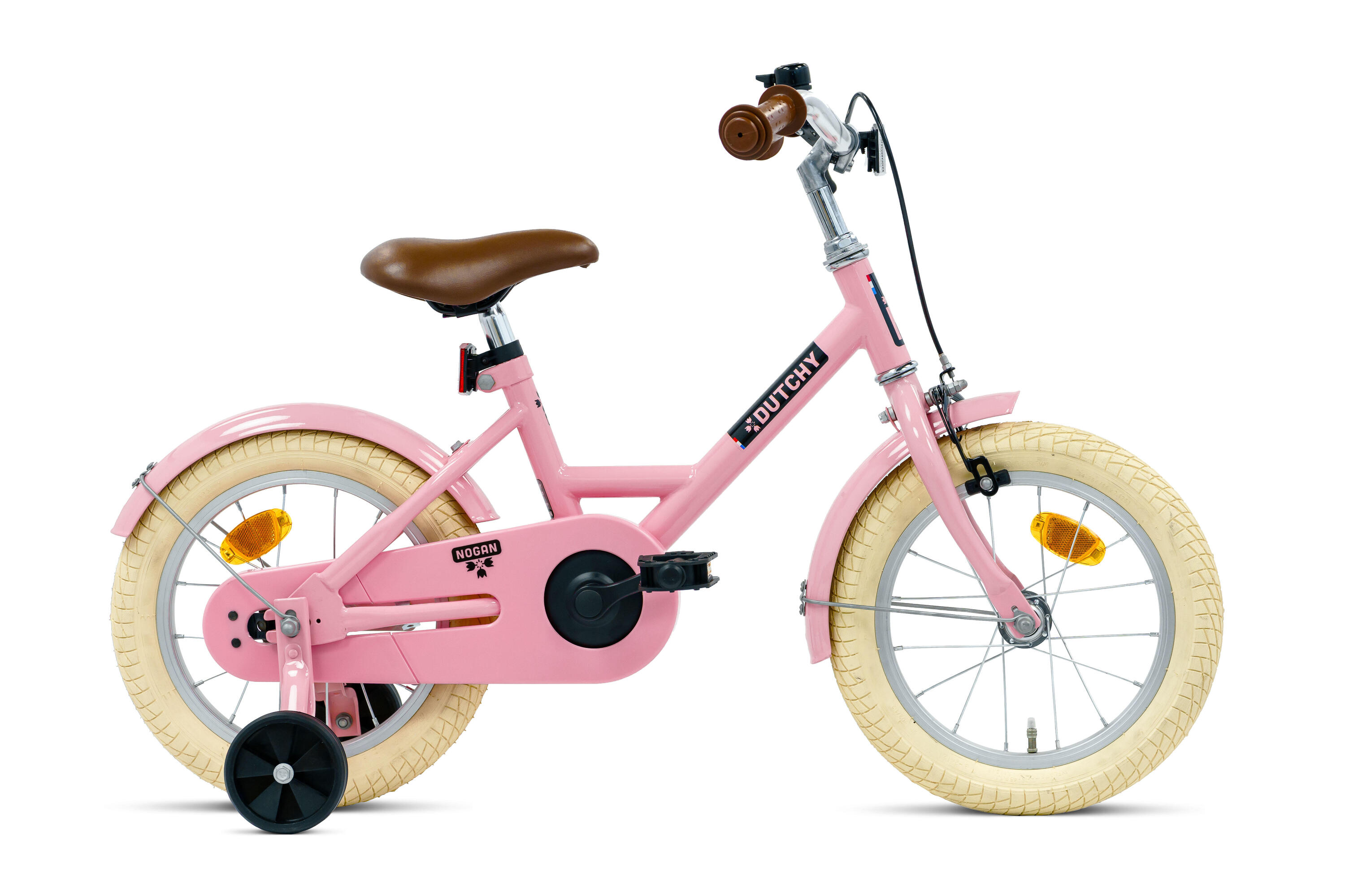 NOGAN Nogan Dutchy Kinderfiets - 14 Inch - Glans Roze - Inclusief Zijwielen