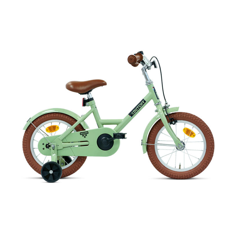 Vélo enfant Nogan Dutchy - 14 pouces - Vert - Avec roulettes