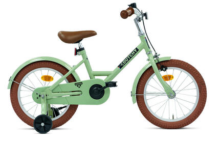 Nogan Dutchy Kinderfahrrad - 16 Zoll - Grün - Inklusive Stützräder